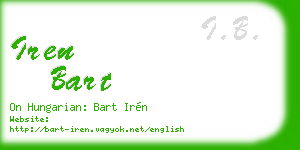 iren bart business card